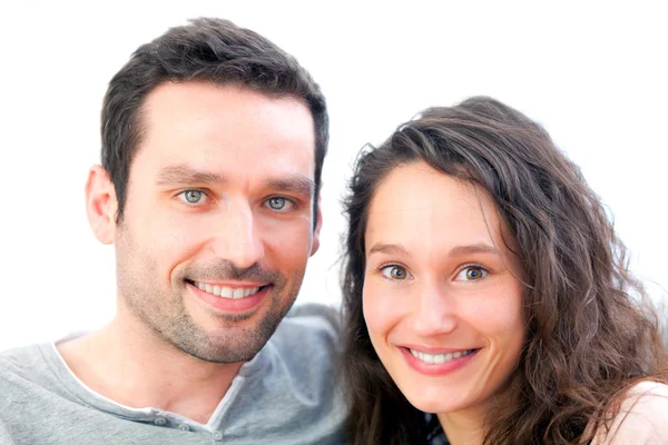 Retrato de una joven pareja feliz —  Fotos de Stock
