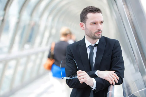 Portrait of an attractive businessman having a break — Stock Photo, Image