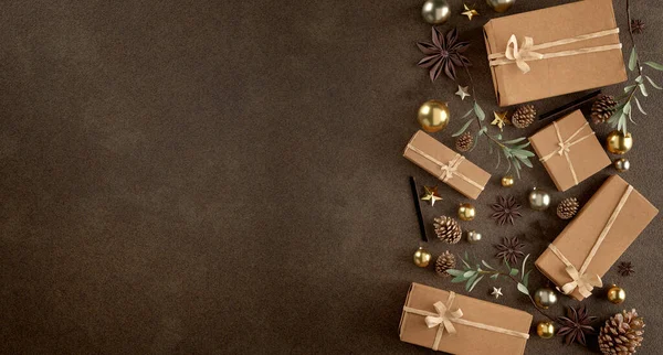 Yılbaşı dekorasyonlu Noel arkaplanı görüntüsü - 3D görüntüleme