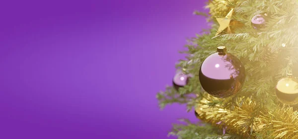 Ansicht Eines Weihnachtshintergrundes Mit Weihnachtsgeschenken Dekoration Darstellung — Stockfoto