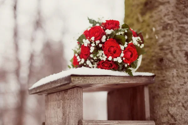 Bouquet da sposa invernale — Foto Stock