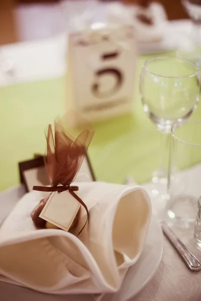 Table de mariage décorée — Photo