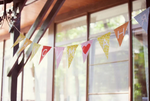 Tavolo da sposa decorato — Foto Stock