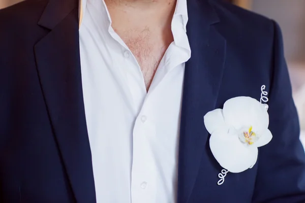 Groom in a wedding jacket — Stock Photo, Image