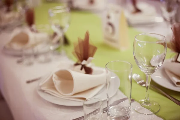 Table de mariage décorée — Photo