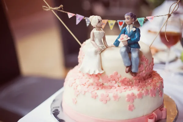 Bolo de casamento bonito — Fotografia de Stock