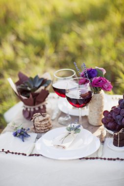 Düğün masa Park dekore edilmiş