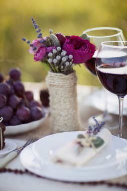 Düğün masa Park dekore edilmiş