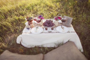 Düğün masa Park dekore edilmiş