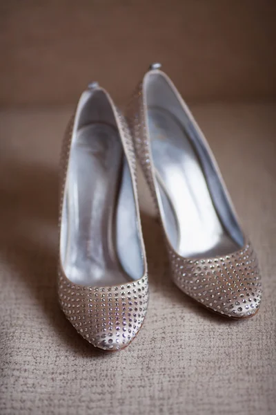 Silver shoes — Stock Photo, Image