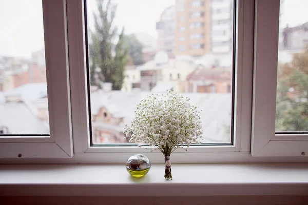 Bridal bouquet of Gypsophila Stock Photo