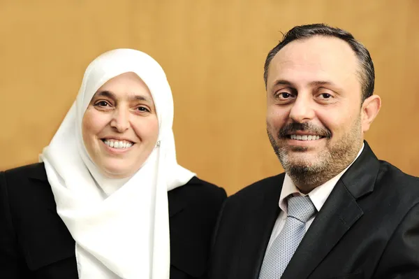Muslimské arabské pár — Stock fotografie