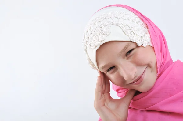 Retrato de niña musulmana — Foto de Stock
