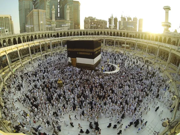 Muslim Orang Berdoa Bah Mekkah — Stok Foto