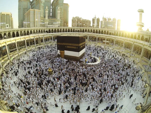 Mekkában Muszlimok Imádkoznak Kábánál — Stock Fotó