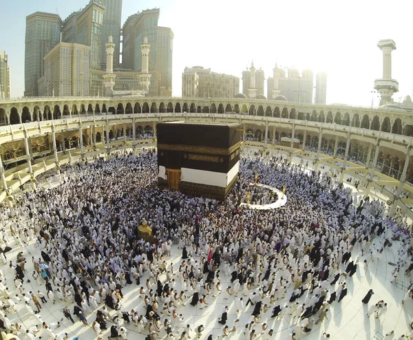 Gente Musulmana Rezando Kaaba Meca — Foto de Stock
