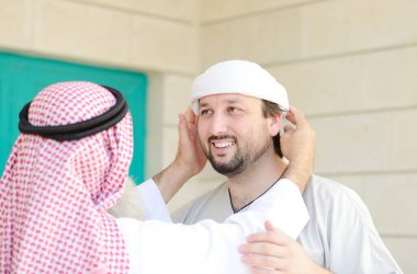 Arap Körfezi Müslümanları poz veriyor. yüksek kaliteli fotoğraflar