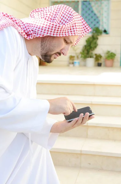Portrait of Arabic Muslim man posing in real life — Stock Photo, Image