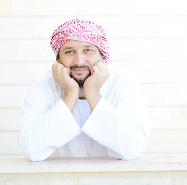 Portrait of Arabic Muslim man posing in real life — Stock Photo, Image