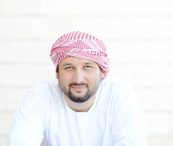 Portrait of Arabic Muslim man posing in real life — Stok Foto
