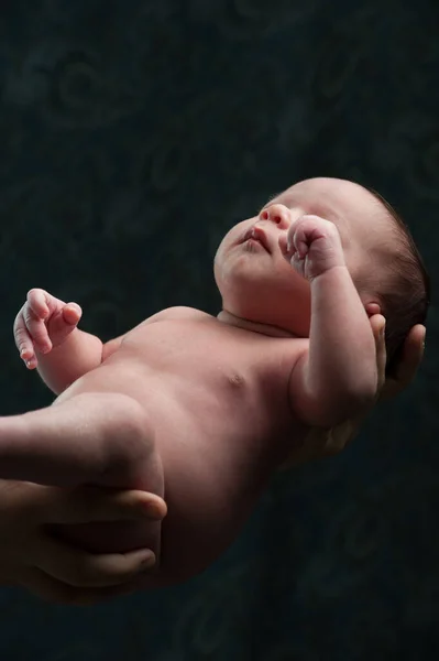 Новонароджена дитина на руках — стокове фото
