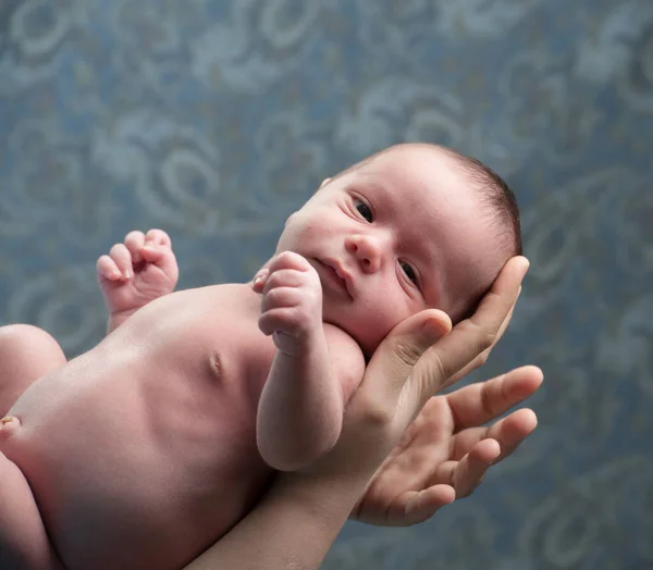 Bebê recém-nascido nos braços — Fotografia de Stock