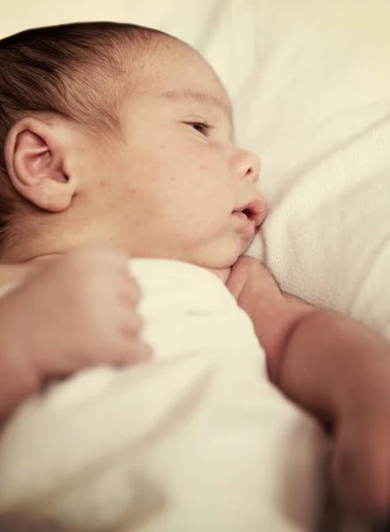 Newborn baby in first week of his life — Stock Photo, Image