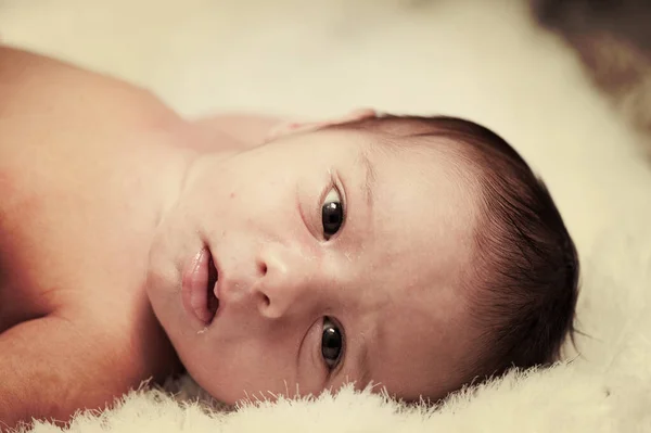 刚出生的宝宝出生的第一个星期 — 图库照片