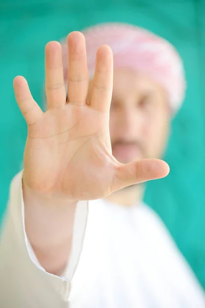 Active Arabic man posing in real life — Stock Photo, Image