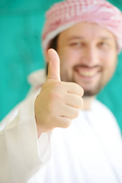 Active Arabic man posing in real life — Stock Photo, Image