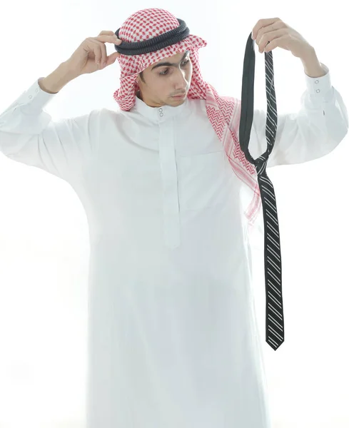 Arabski dzieciak z krawatem — Zdjęcie stockowe