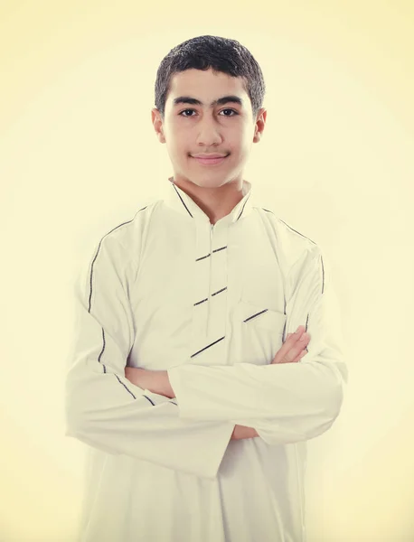 Arabic kid portrait alone . — Stock Photo, Image