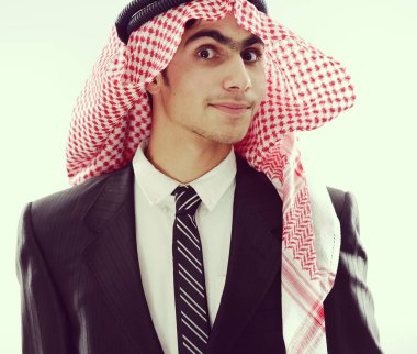 Tek başına Arap çocuk portresi. yüksek kaliteli fotoğraf 