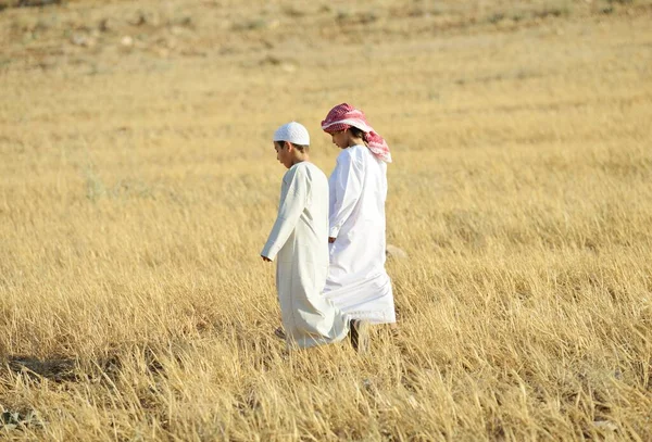 Arabic people enjoying in nature , free and rest — Stock Photo, Image