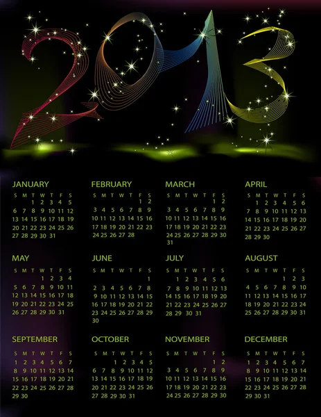 Kalender 2013 — Stockvector