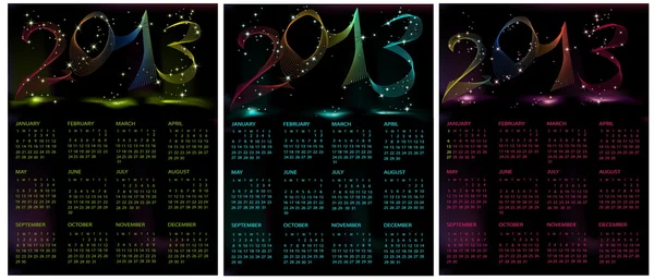 Colection of Calendars 2013 — Stock Vector