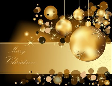 Altın merry christmas arka plan