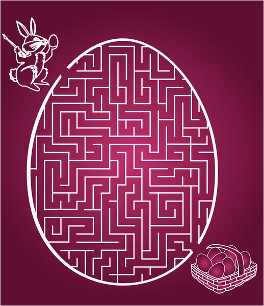 Rabbit is looking for the eggs