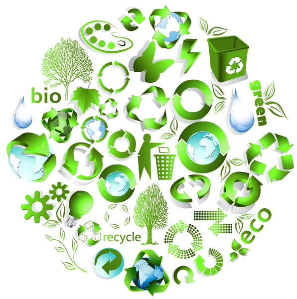 Eco einde recycle symbolen — Stockvector