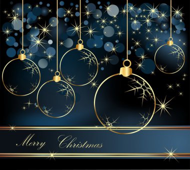 Merry christmas arka plan altın ve mavi