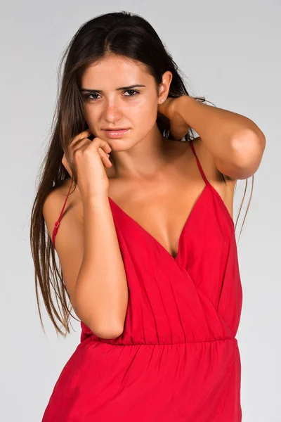 Rode jurk — Stockfoto