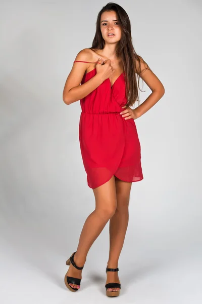 Red dress — Stock Photo, Image