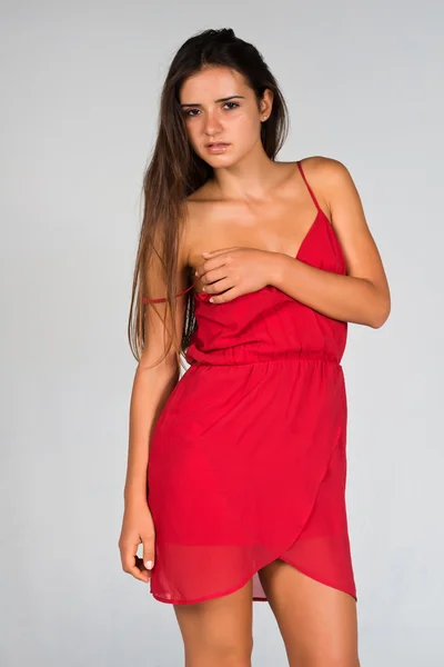 Vestido rojo — Foto de Stock