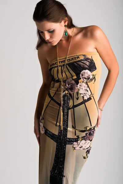 Strapless gown — Stockfoto