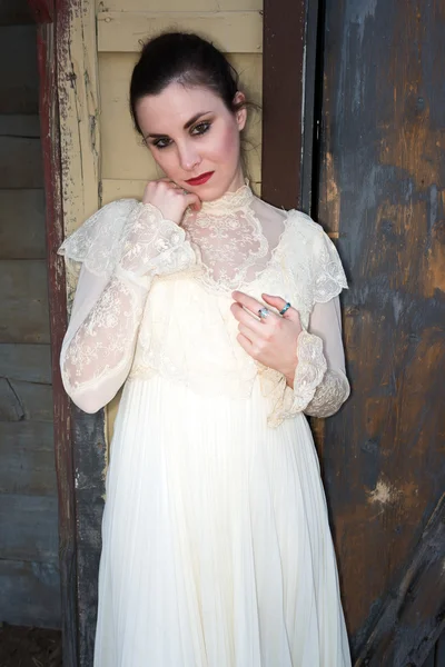 Viktorianska klänning — Stockfoto