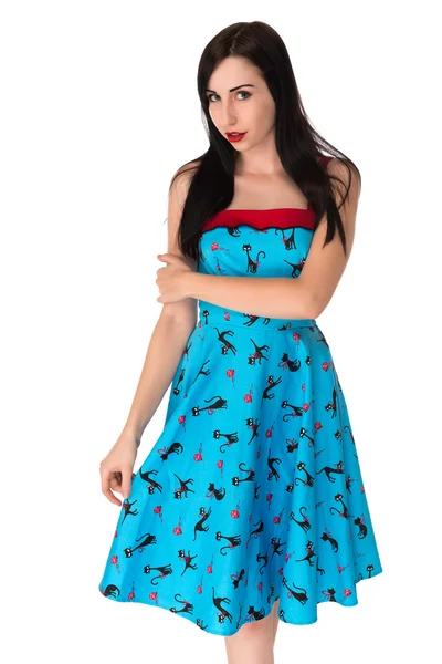 Blauwe jurk — Stockfoto