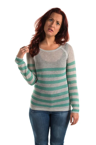 Stribet sweater - Stock-foto