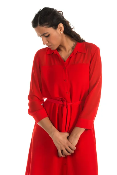Czerwona sukienka — Zdjęcie stockowe