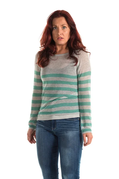 Stribet sweater - Stock-foto
