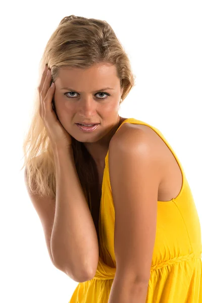 Vestido amarillo — Foto de Stock